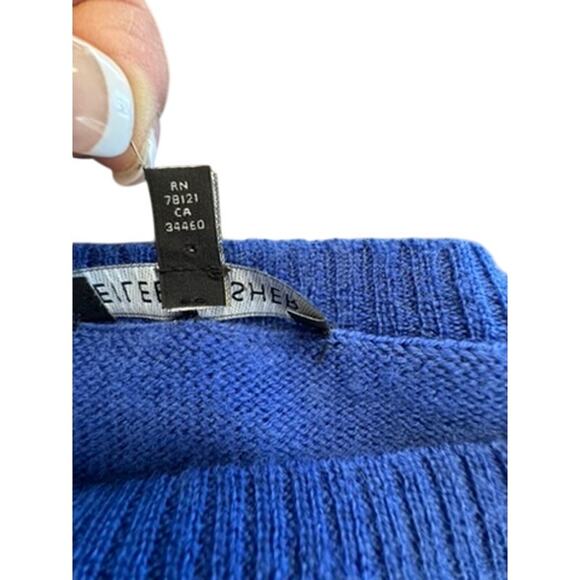 "EILEEN FISHER" Long Sleeve Wide Neck Sweater SZ M 100% Merino Wool Old Money - Picture 8 of 11